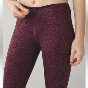 lululemon athletica Burgundy Patterned Leggings
